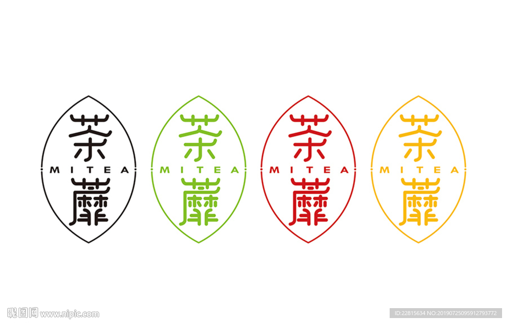 茶蘼字体设计logo