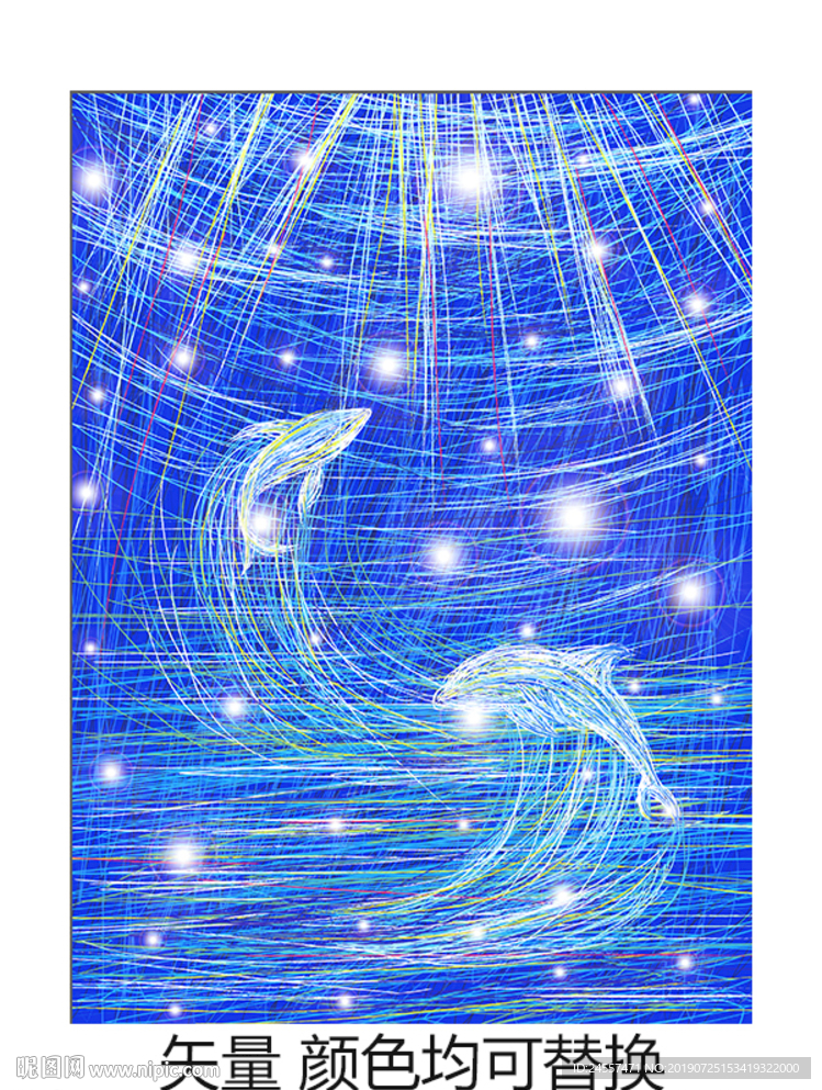 插画海豚
