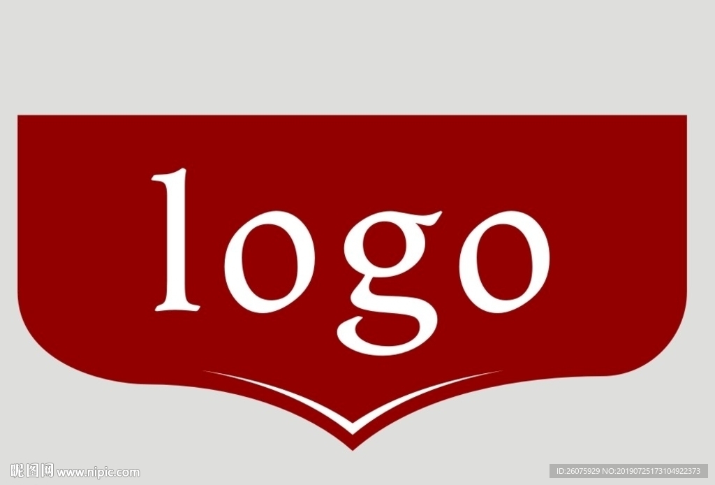 曲线异形造型logo底纹模板