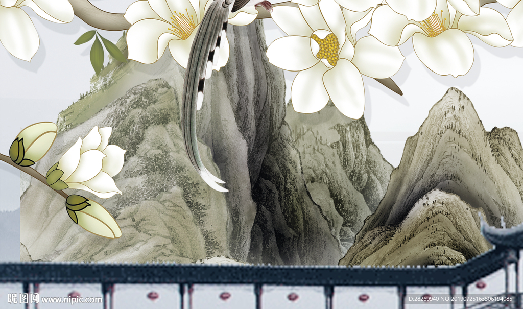 新中式无框画