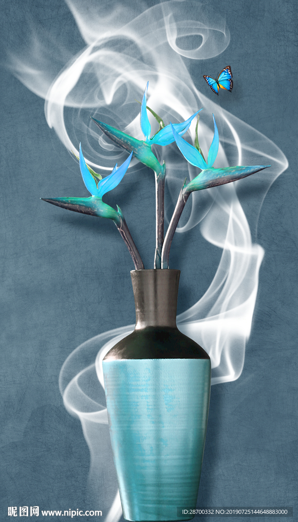 意境立体花瓶装饰画