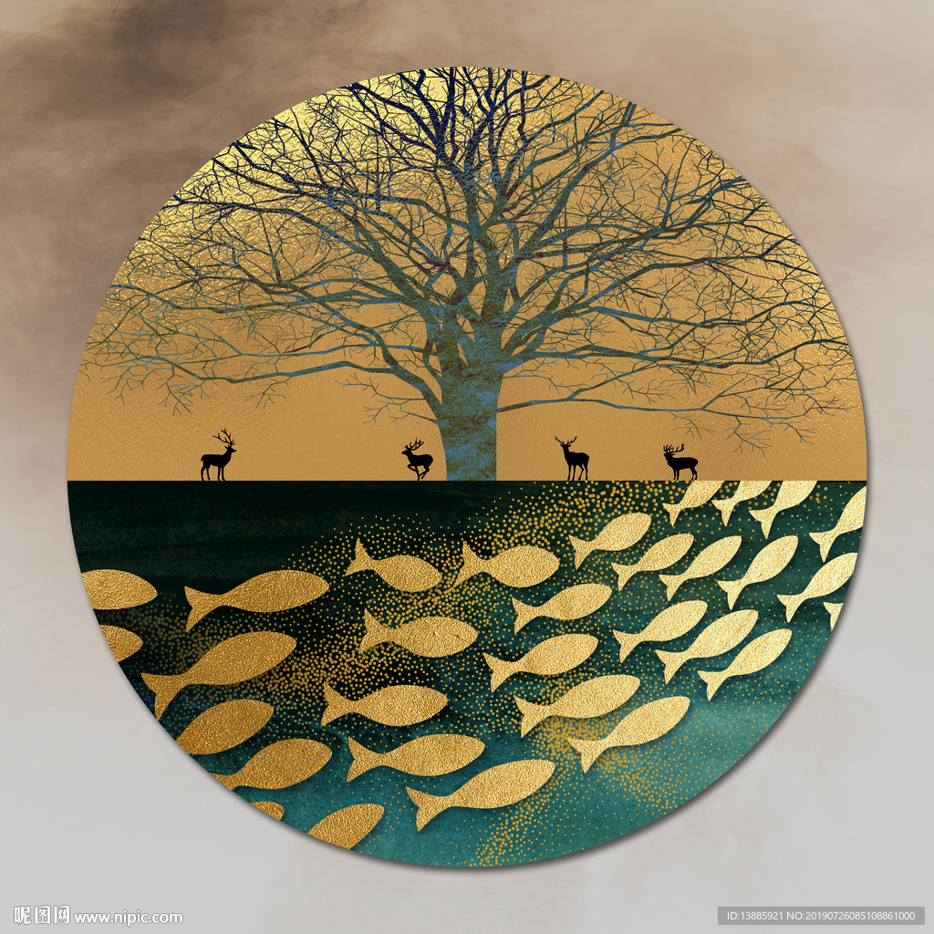 现代轻奢晶瓷画