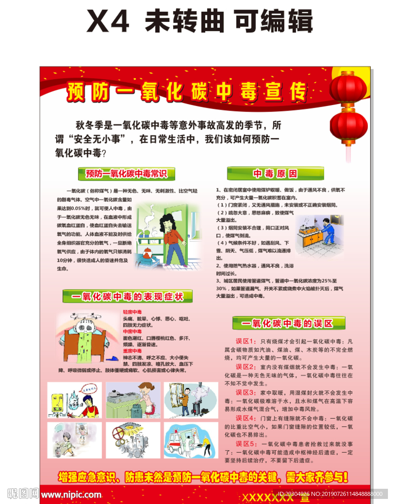 预防一样化碳中毒宣传