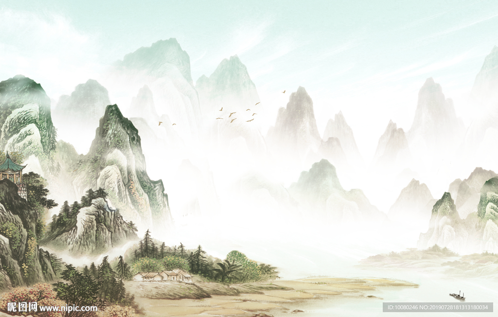 国画山水画 国画山水素材 意境