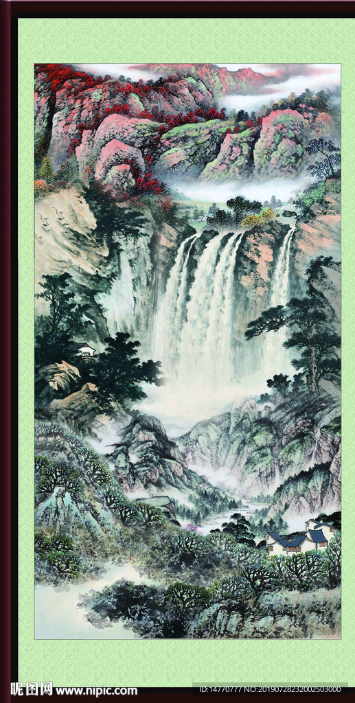 竖幅山水