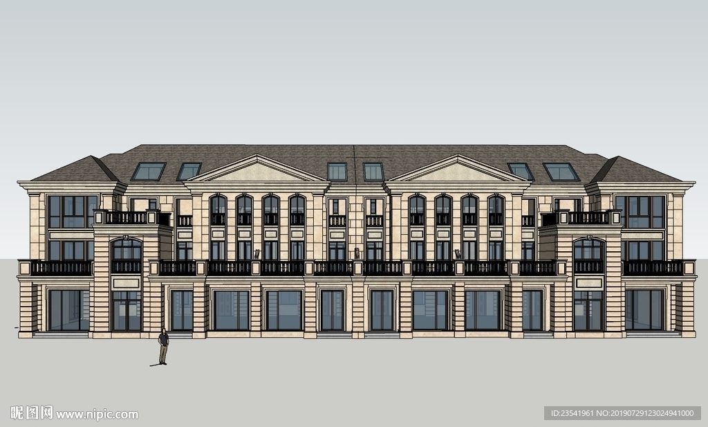 联排别墅SU模型