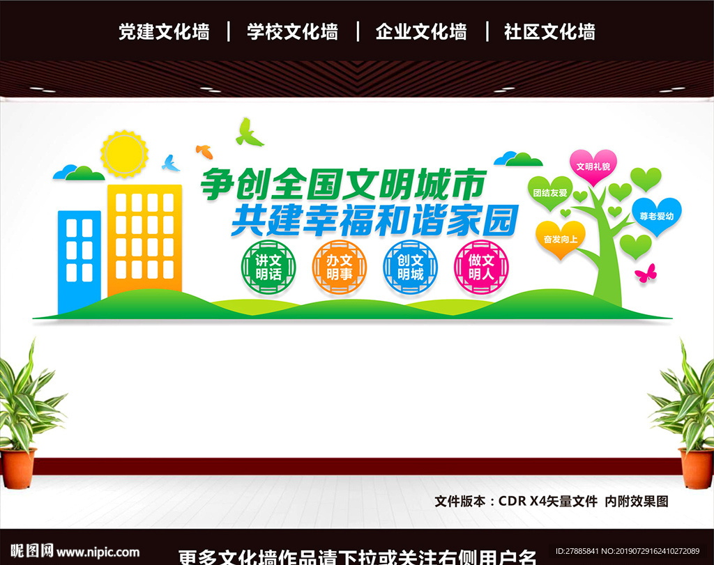 文明城市文化墙