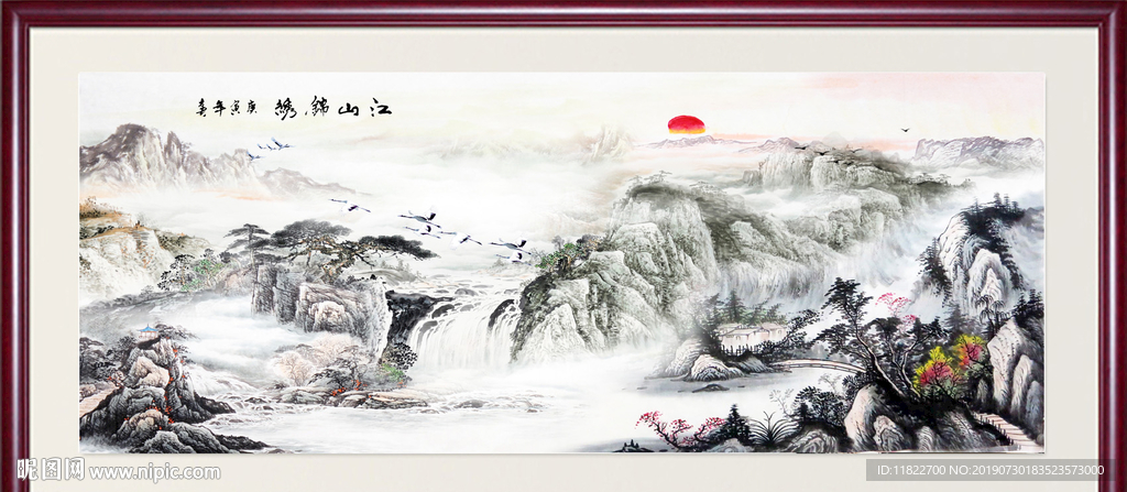 山水风景壁画