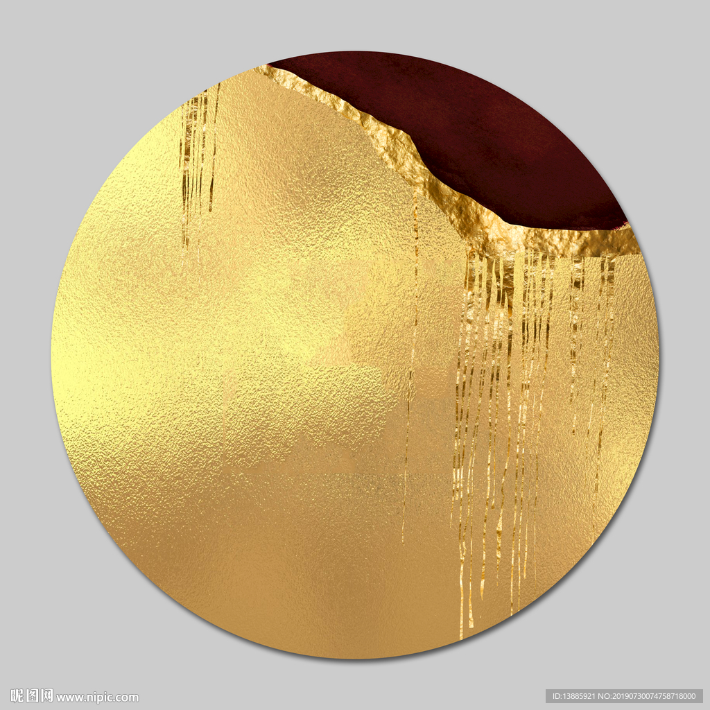 鎏金山水背景墙