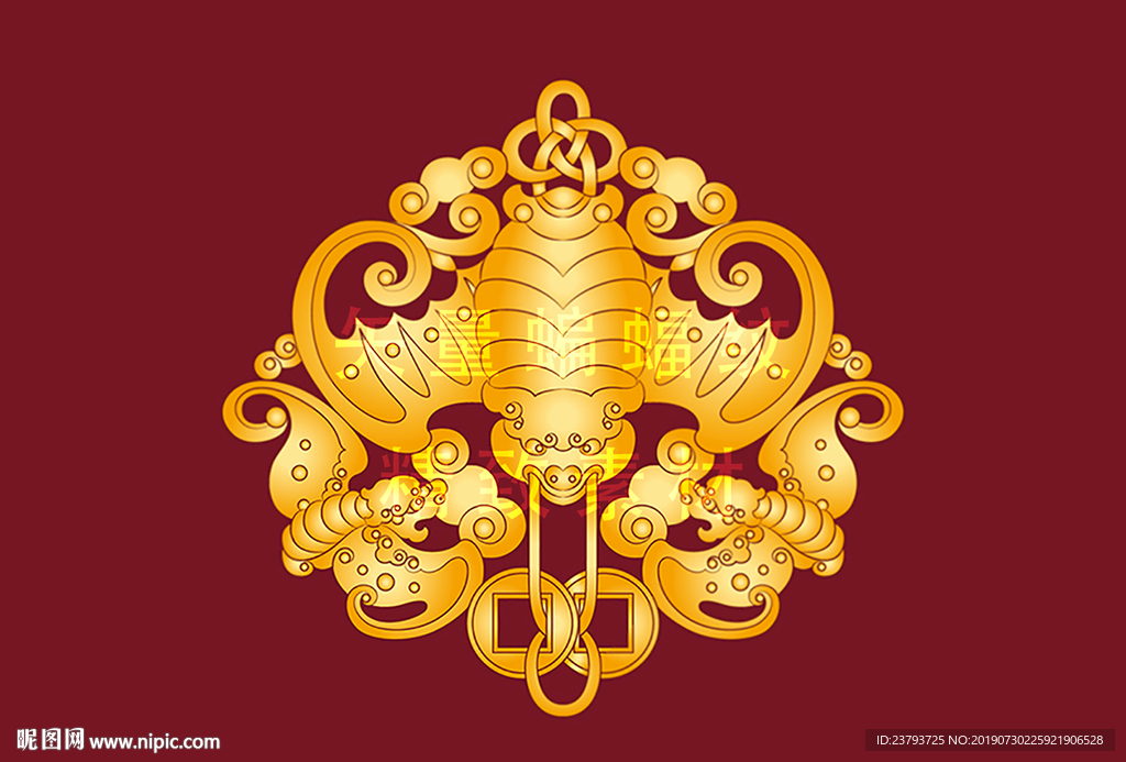 中式蝠纹