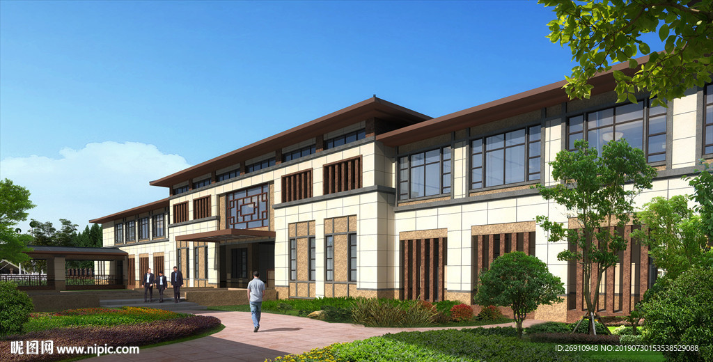 气象站办公楼透视图