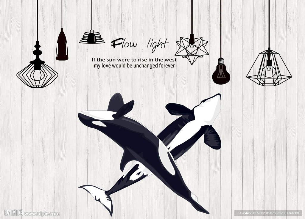 卡通儿童房背景墙