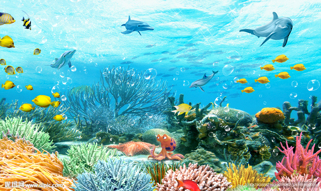 海底世界海豚珊瑚礁海族馆