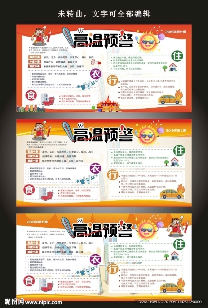 高温预警展板
