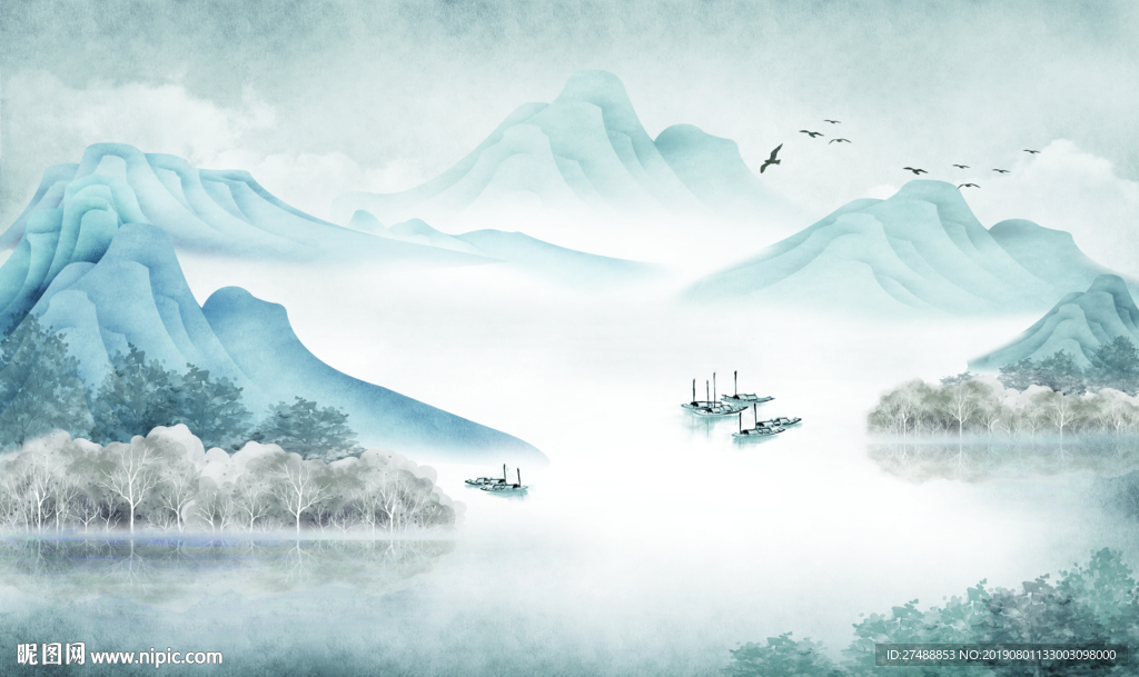 水墨背景墙