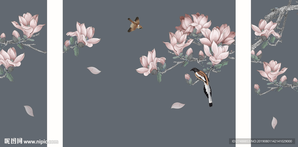 花鸟背景墙