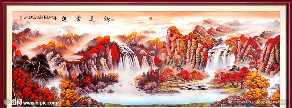 鸿运当头国画