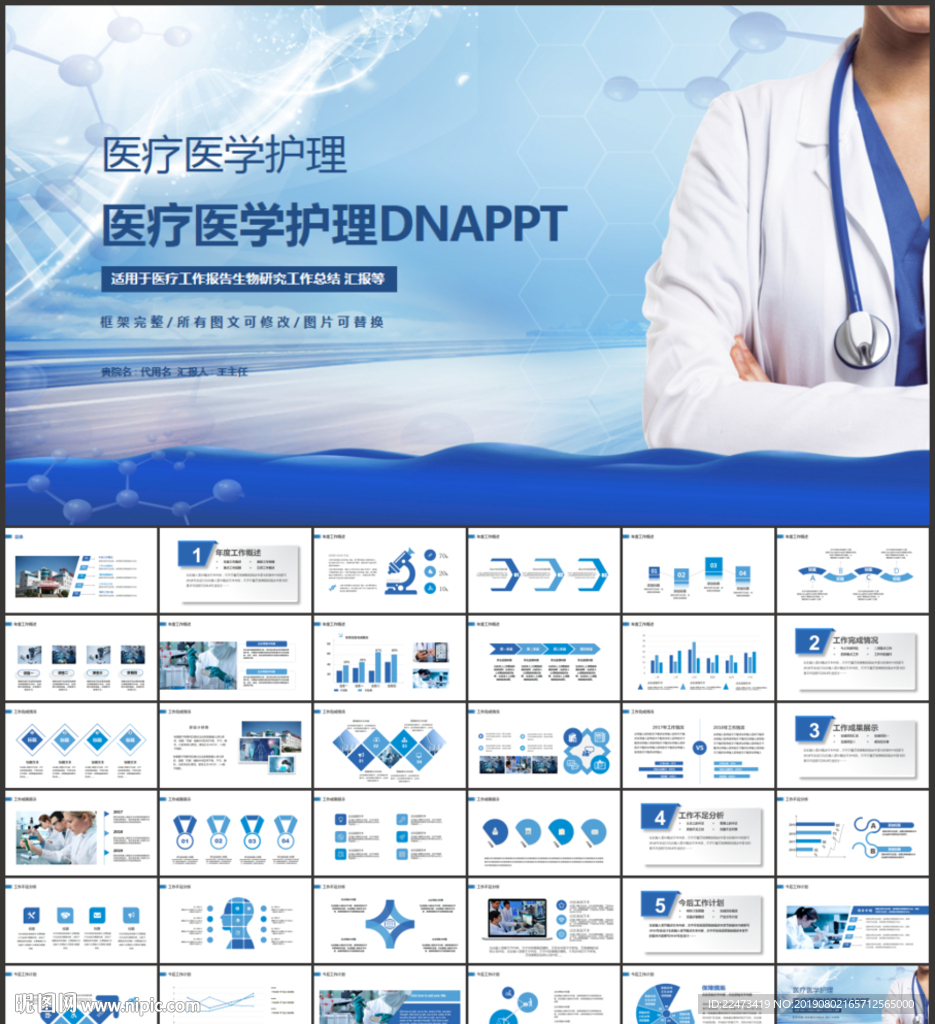 医疗医学护理工作汇报PPT