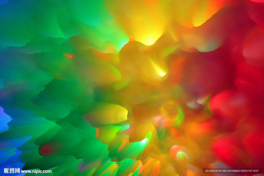 五颜六色的发射艺术氛围背景图