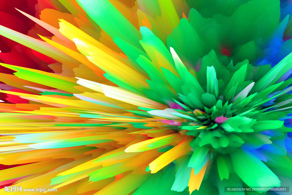 五颜六色的发射艺术氛围背景图