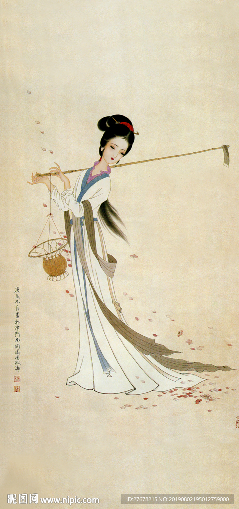 中式古代仕女图 装饰画