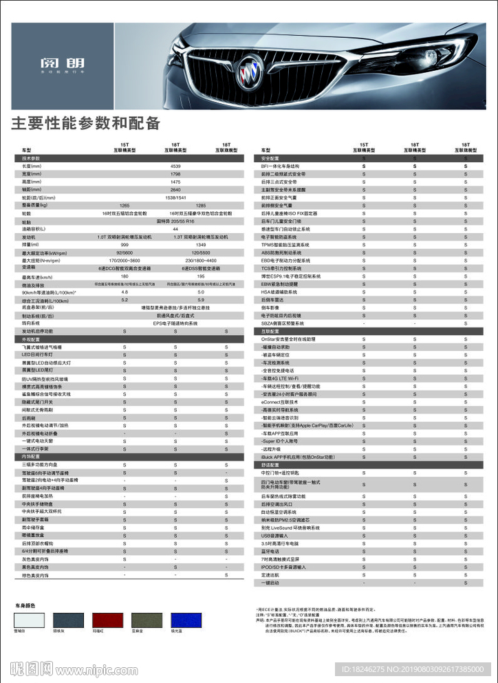 别克阅郎参数表