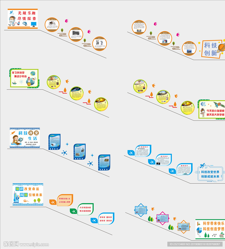 科技楼梯文化墙