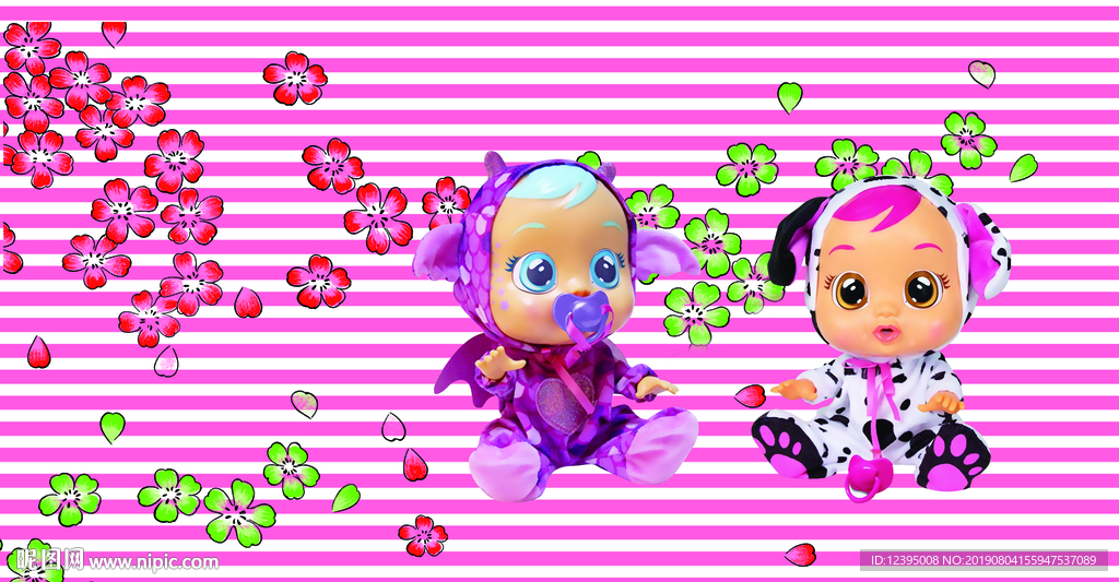 惊喜娃娃分层图案