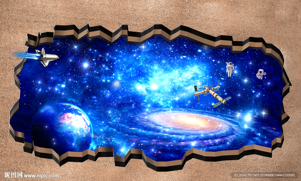 3D星空立体画