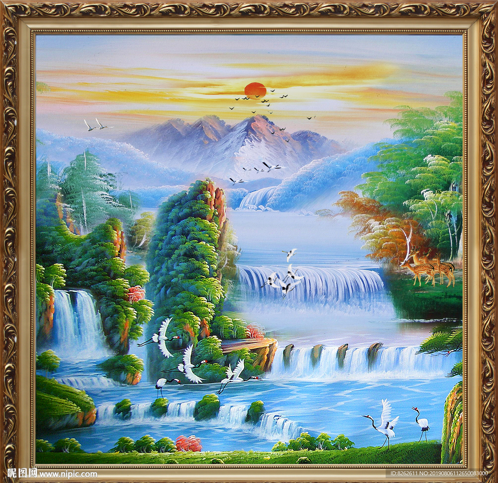 油画山水