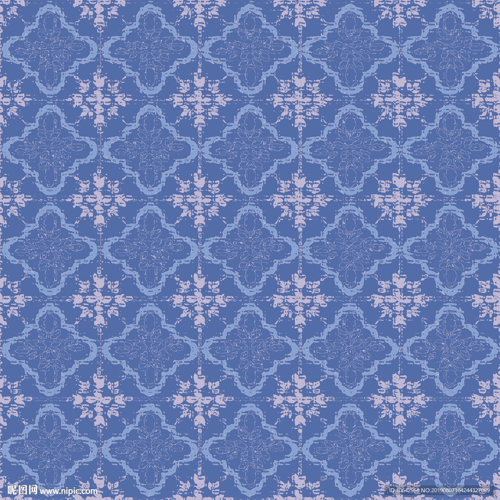 清新民族花卉图案