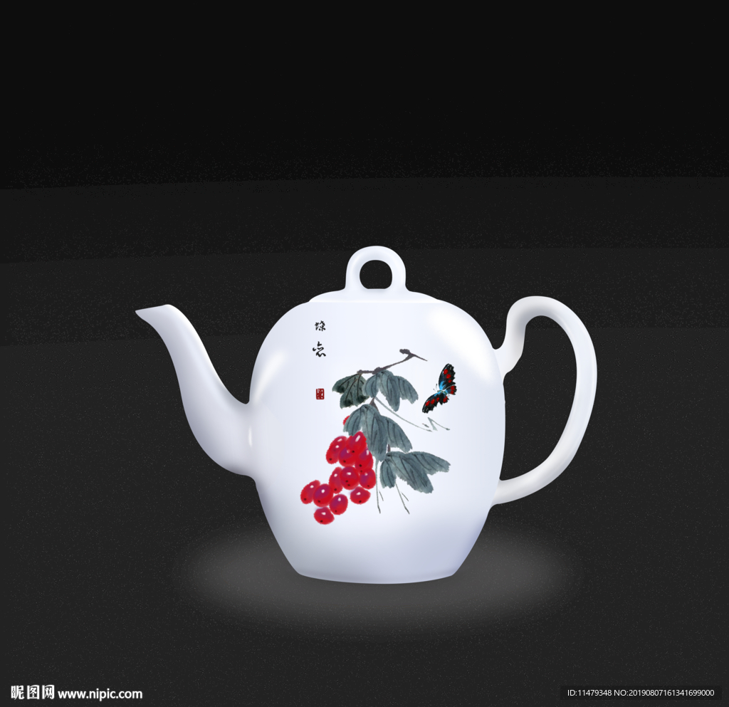 脂白陶瓷美人壶