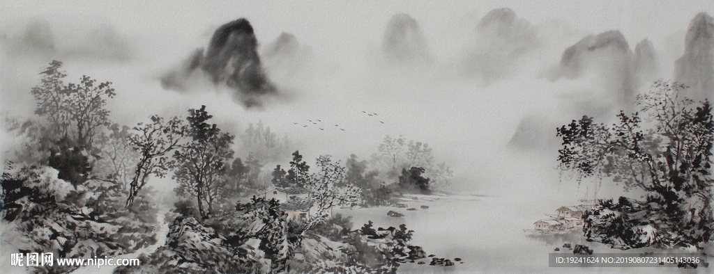 水墨画 水墨意境 山水画