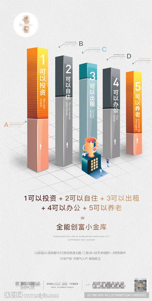 地产小户型公寓价值点微信