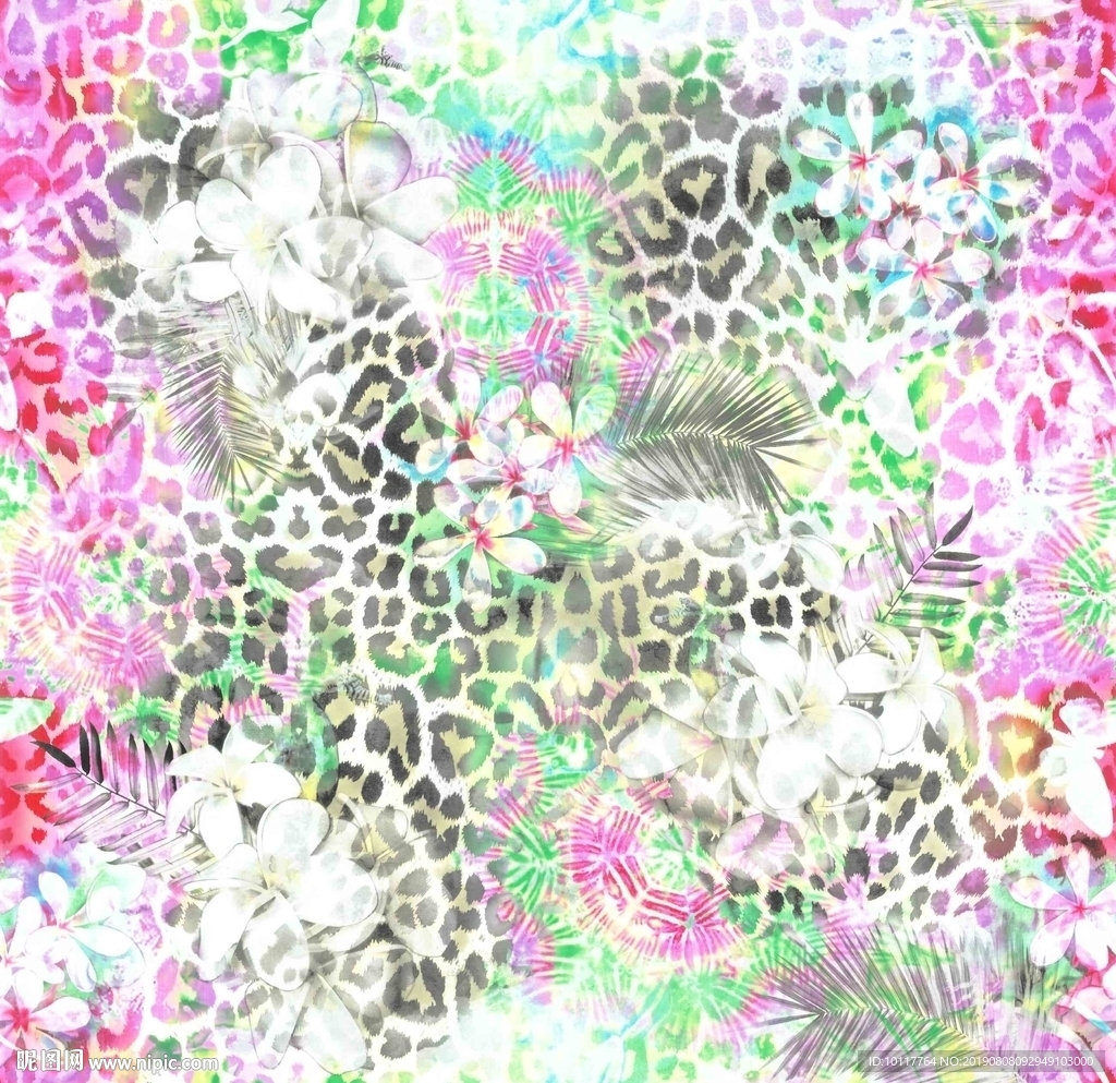 彩色豹纹
