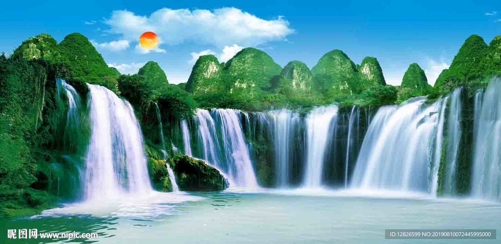 生财有路山水画