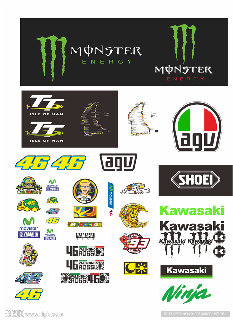 摩托车品牌比赛图标