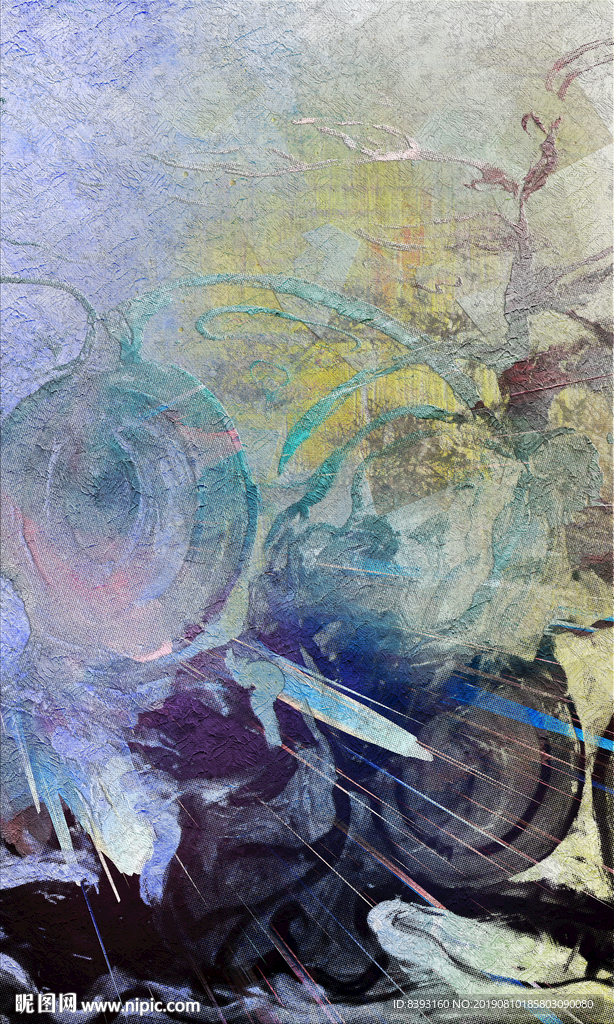 油墨颜料抽象画