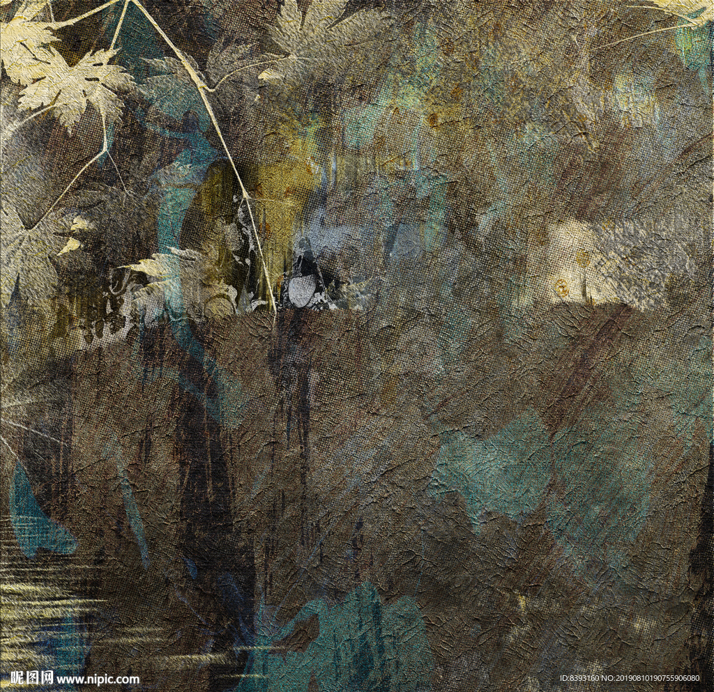 油墨颜料抽象画