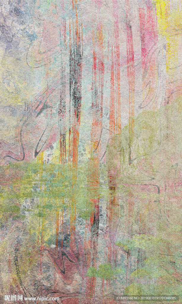 线条油画