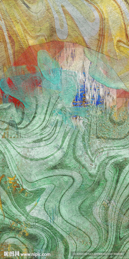 线条纹理饰画