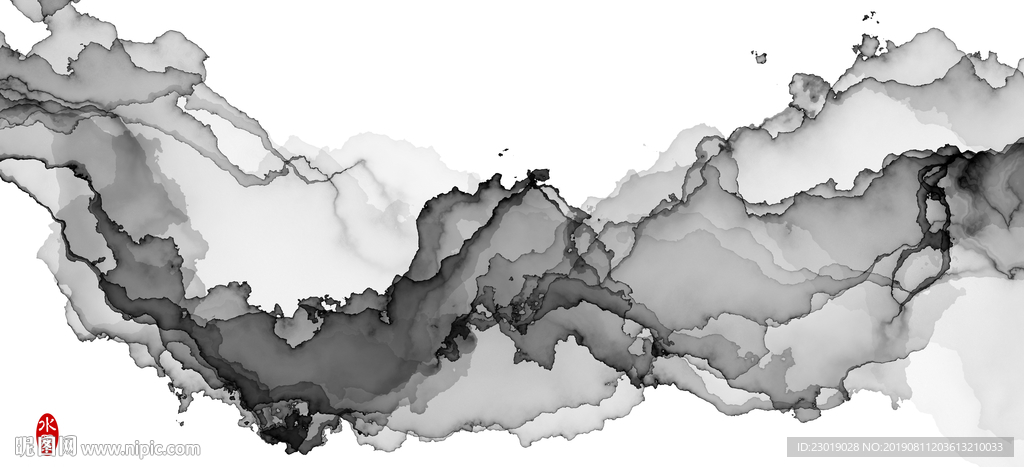 抽象意境水墨画