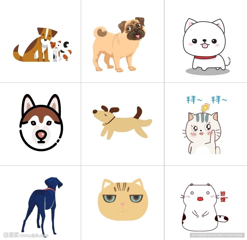 AI可爱猫狗