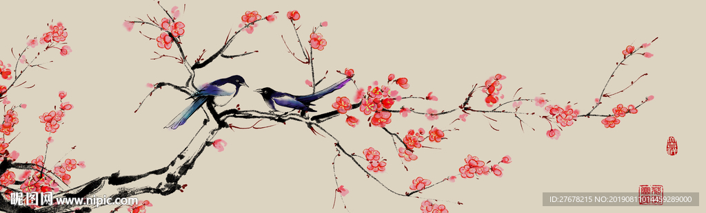 中式简约梅花