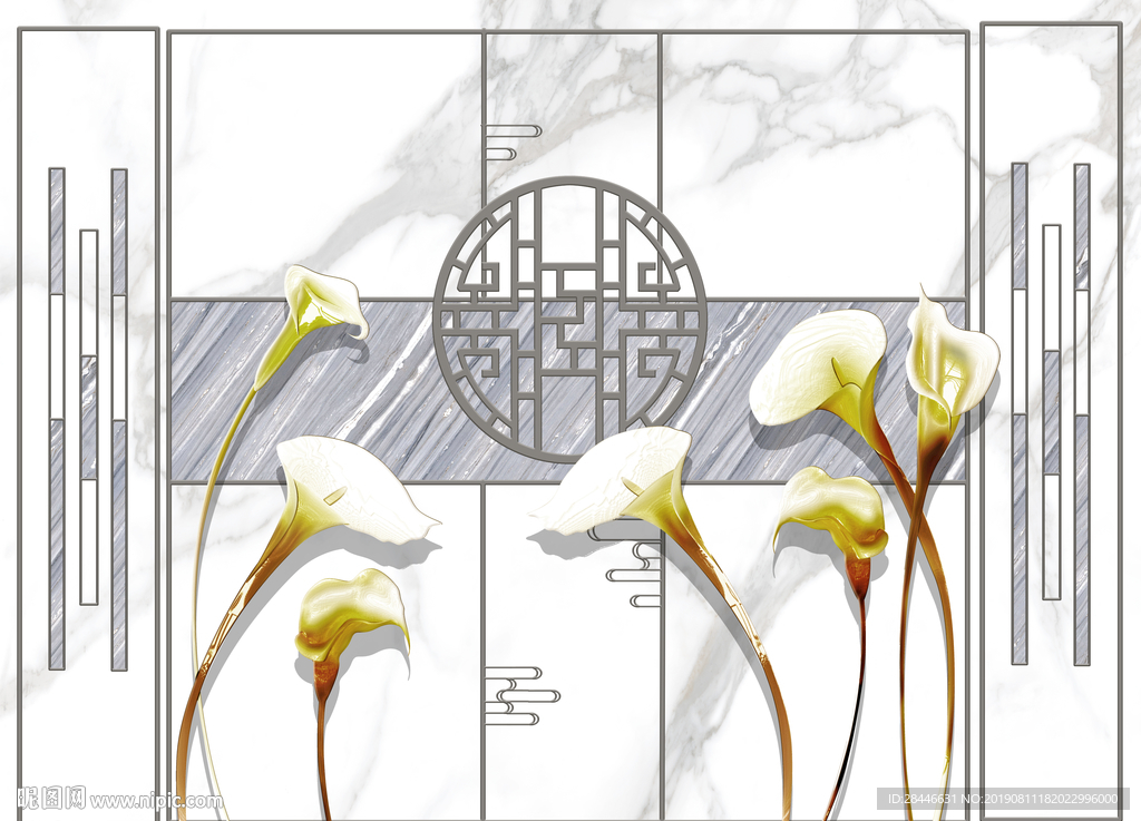 新中式护墙板背景墙