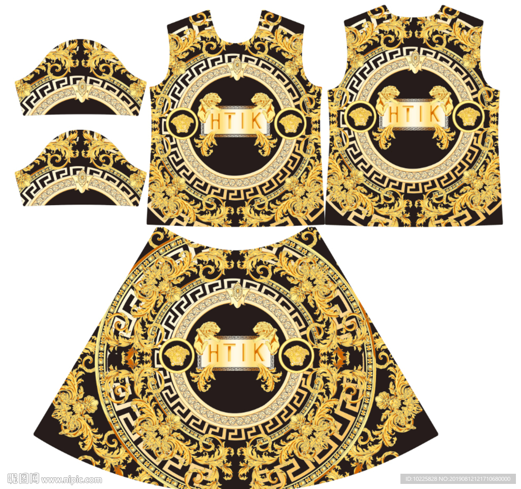 范思哲花纹套装