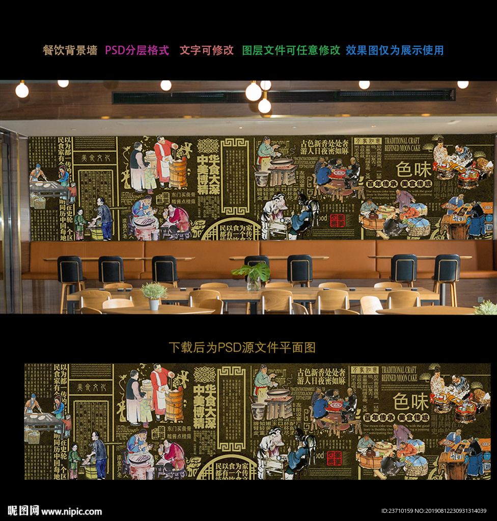 美食背景墙
