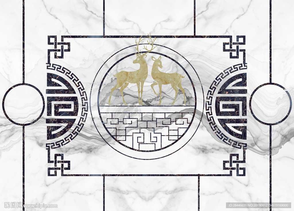 新中式护墙板背景墙