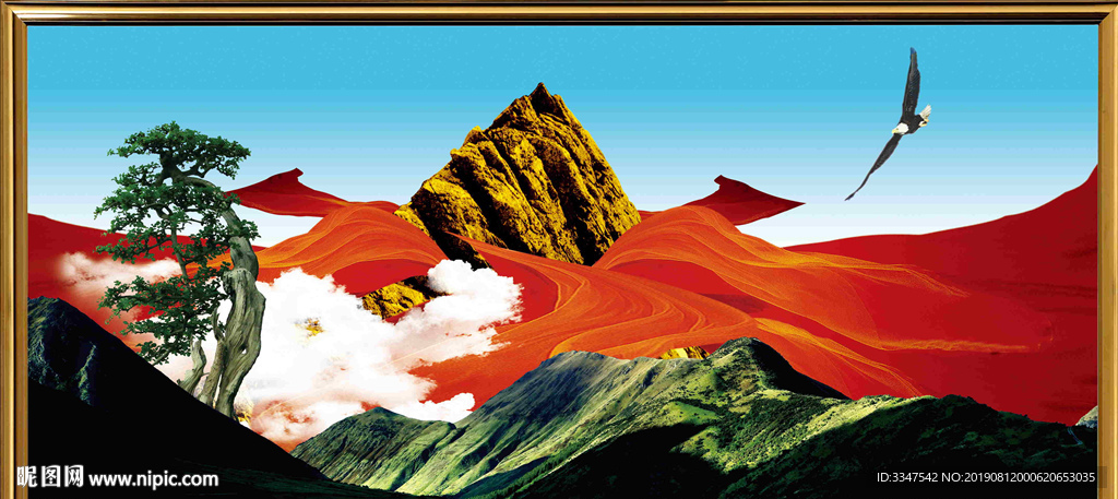 江山如此多娇背景画