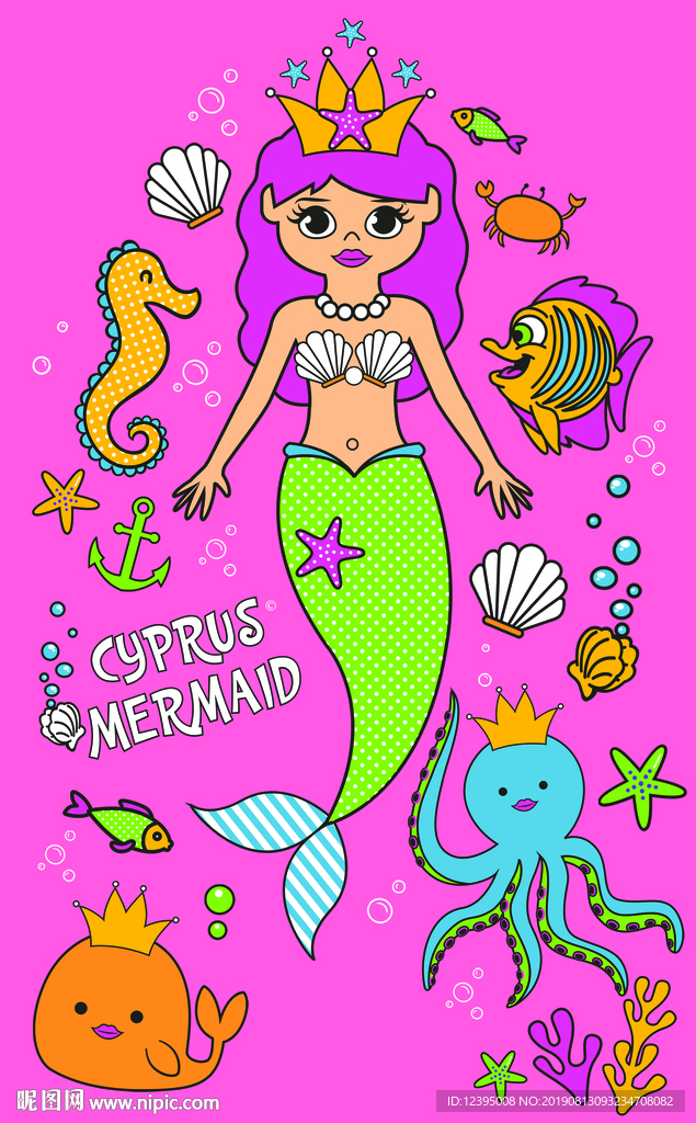 美人鱼分层素材